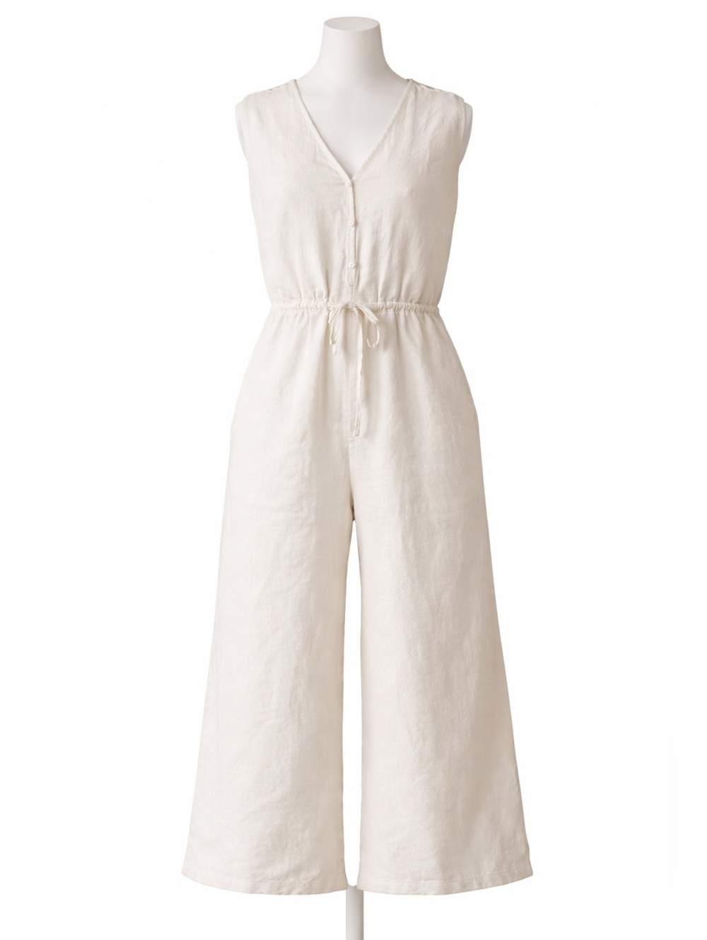 Cloth & Stone Linen Croppes Wide Leg Jumpsuit